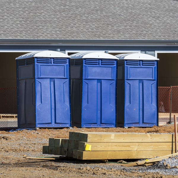 what is the expected delivery and pickup timeframe for the portable toilets in Church Hill